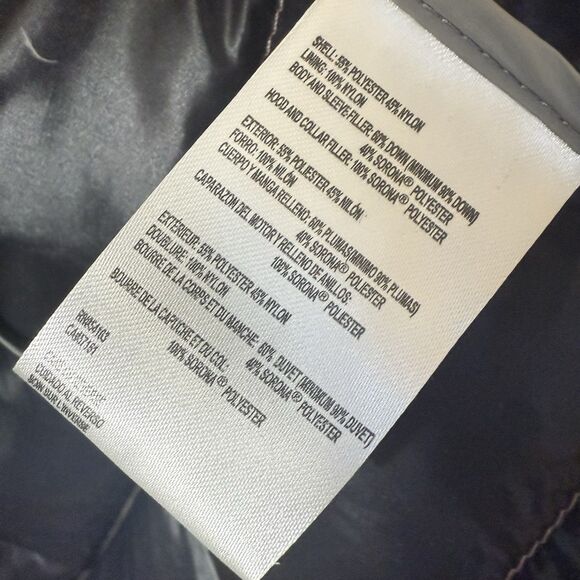 Calvin Klein Down Coat XL Packable Lightweight Hood Puffer Jacket Pink Premium - Picture 11 of 13